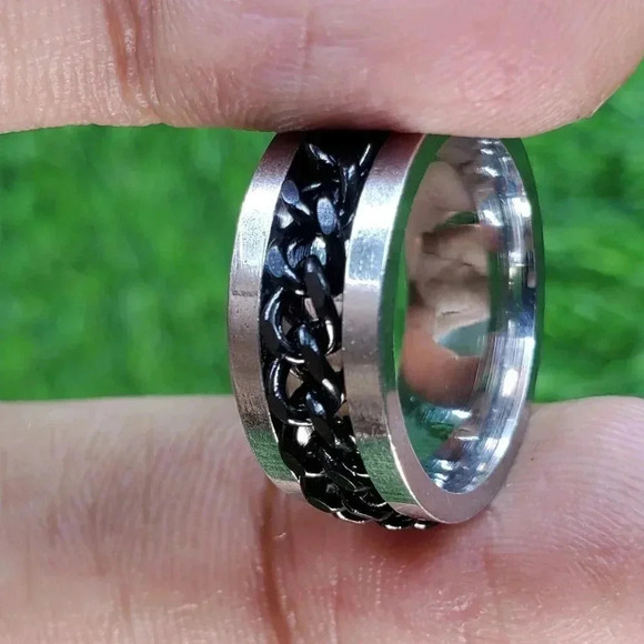 Stainless Steel Fashion Spinner Ring for Men/Women, AAAQL1003 - Picture 1 of 11